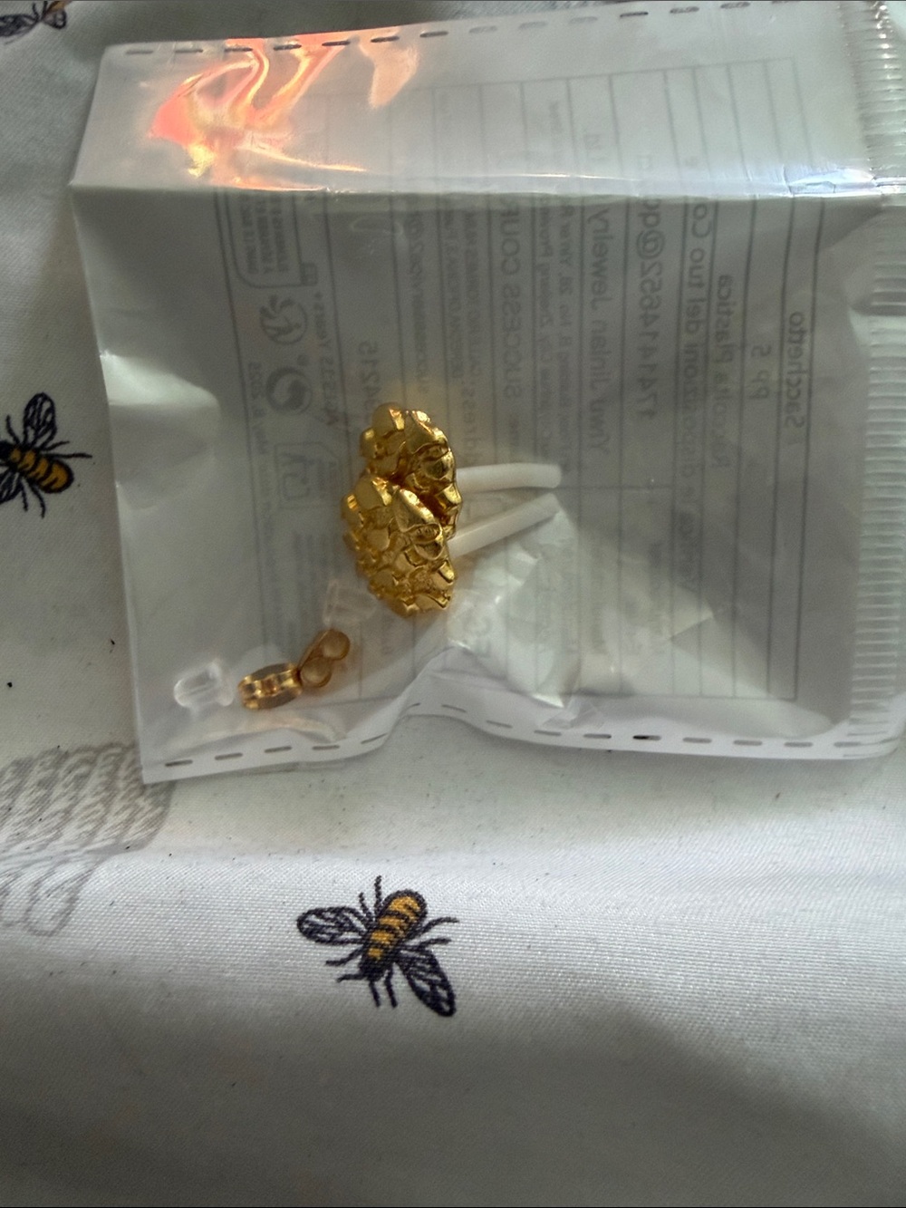 Gold Floral Stud Earrings - Women Jewelry